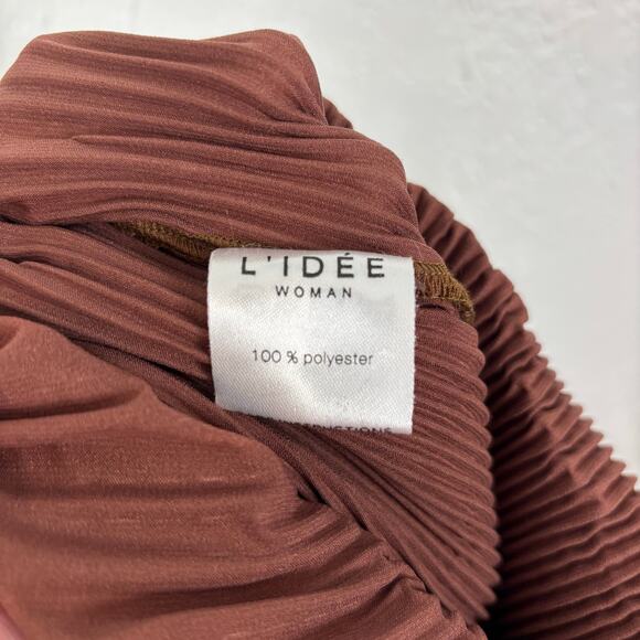L'idee Soiree One Shoulder Dress in Chocolate Size 8 - Picture 7 of 8
